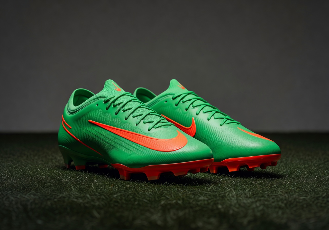 Nike Mercurial elite football boots green and orange