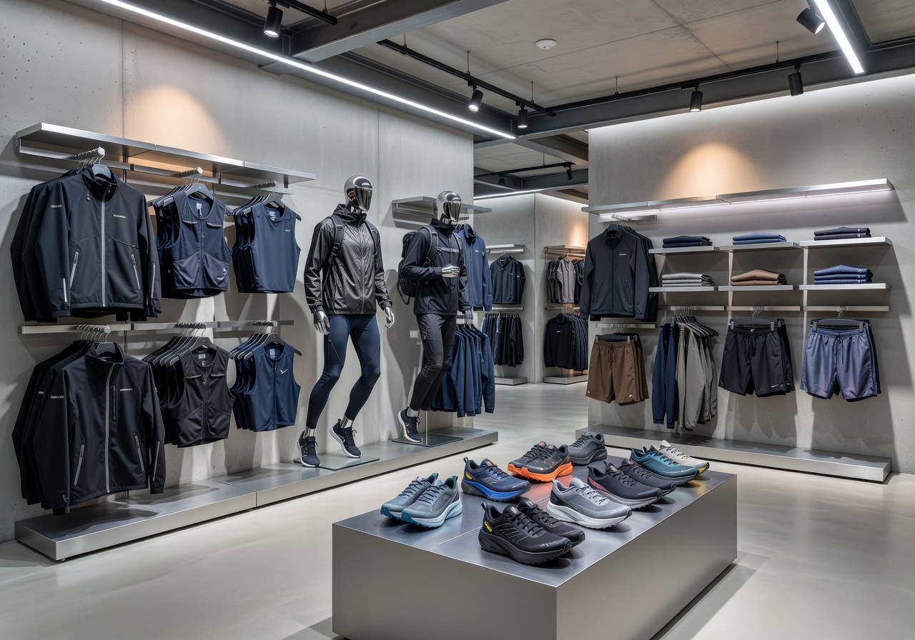 SportScheck modern store interior with high-end sports fashion